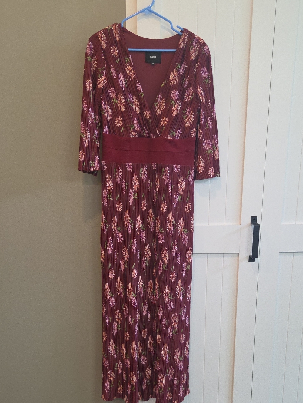 Basel Wine Floral Maxi Dress
